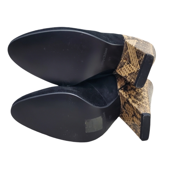 NWOT See by Chloe | Molly Suede Snake Heeled Booties Slouch 5.5 - Picture 5 of 10